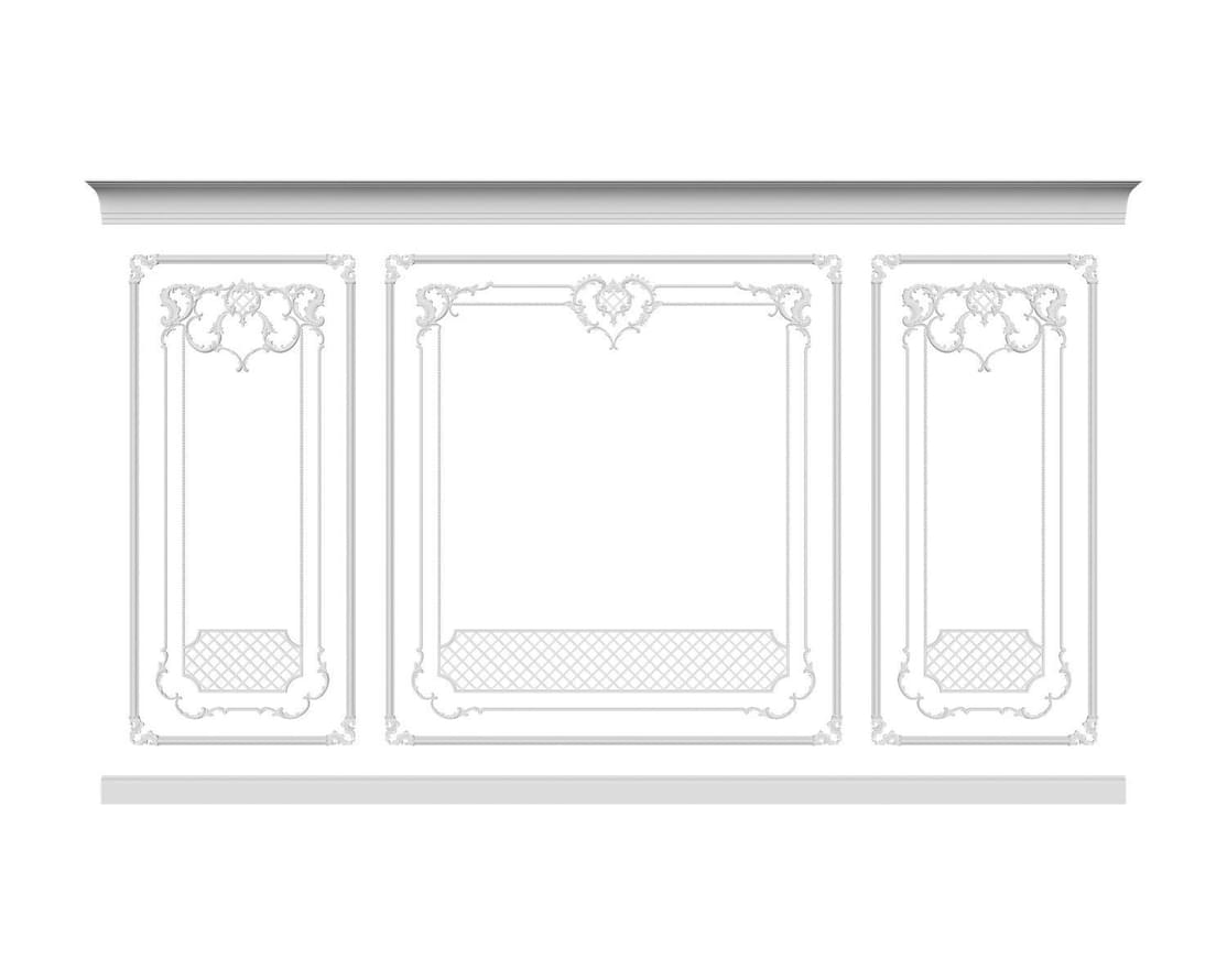 Лепнина Rodecor Декор Стена Растрелли Ф3 77403RC 300x500x0