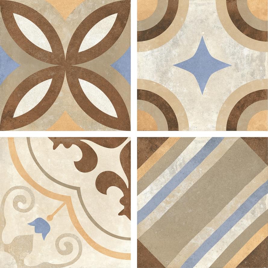 Керамогранит Rondine Декор Decor Beige Multicolor Mix 20.3x20.3