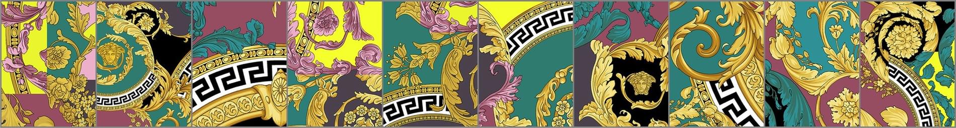 Керамогранит Versace Декор Mix Decori Colorato Oro 14.5x19.4