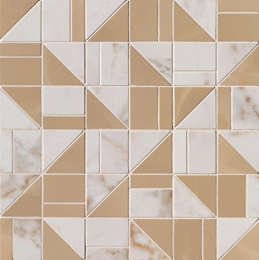 Мозаика Fap Мозаика Calacatta Delicato Onice Miele Slash Mosaico 30.5x30.5