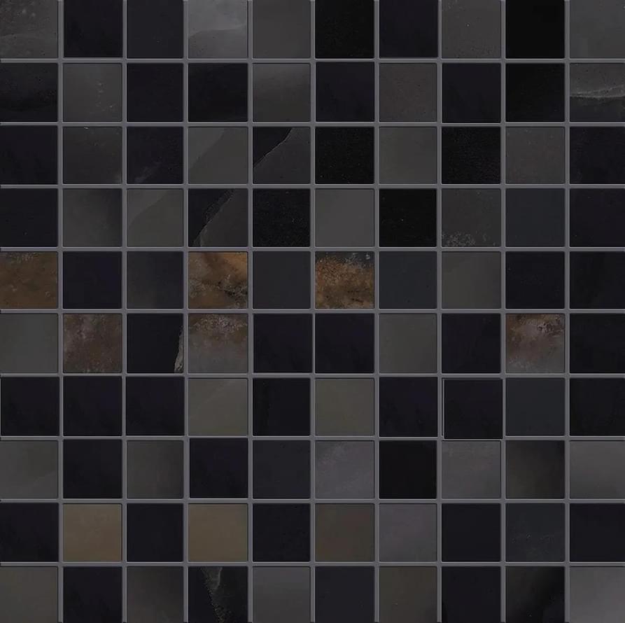 Мозаика Emil Ceramica Мозаика Mosaico 3x3 Black Silktech 30x30