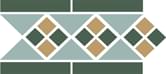 Керамогранит TopCer Бордюр Border Lisbon Turquoise Dark Green 15x28