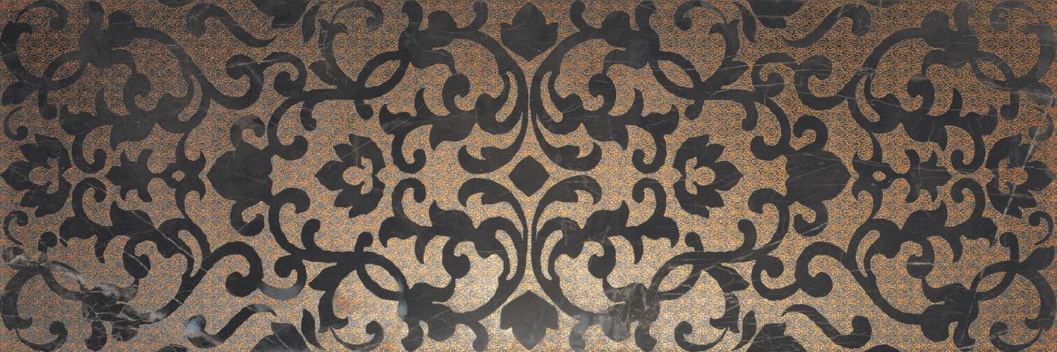 Керамическая плитка Atlas Concorde Декор Noir S.Laurent Brocade 30.5x91.5