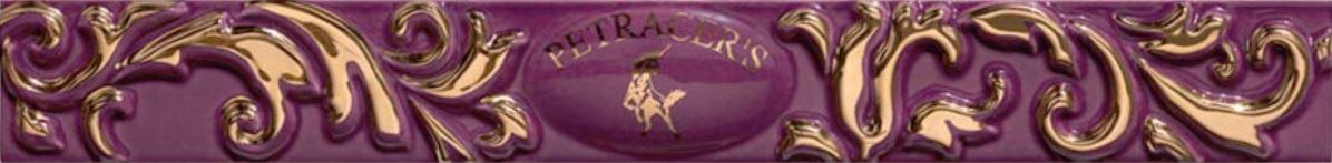Керамическая плитка Petracers Бордюр Listello Logo Viola 4x32.5