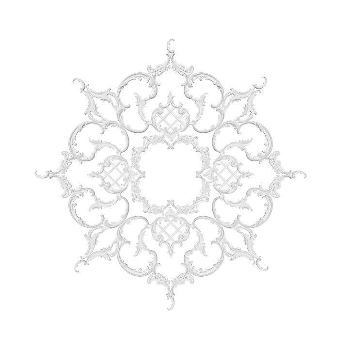 Лепнина Rodecor Розетка Розетка 87041RC 126x126x0