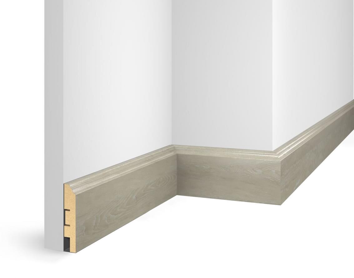 Лепнина Cosca Decor Плинтус ЕP07 NanoFlex Дуб Светлый 8x240x1.6