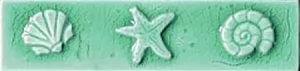 Керамическая плитка Cerasarda Бордюр Listello Conchiglie Acqua Marina 5x20