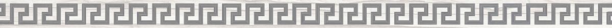 Керамогранит Versace Бордюр Listello Greca Lappato Bianco Platino 2.7x60