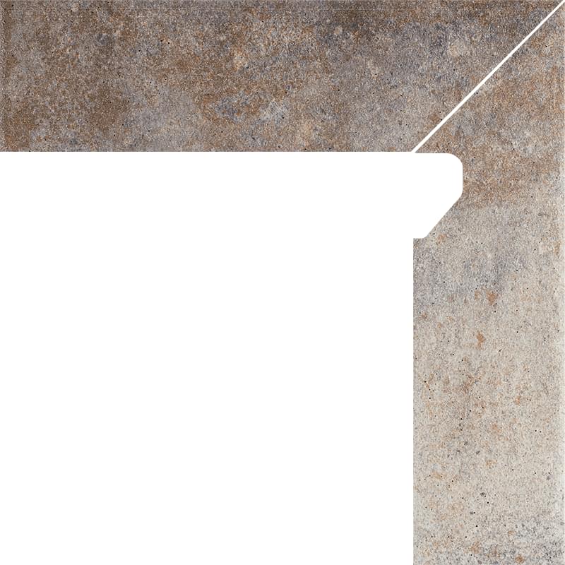 Клинкер Paradyz Спецэлемент Grys Cokol Prawy 2 Elementowy 8.1x30