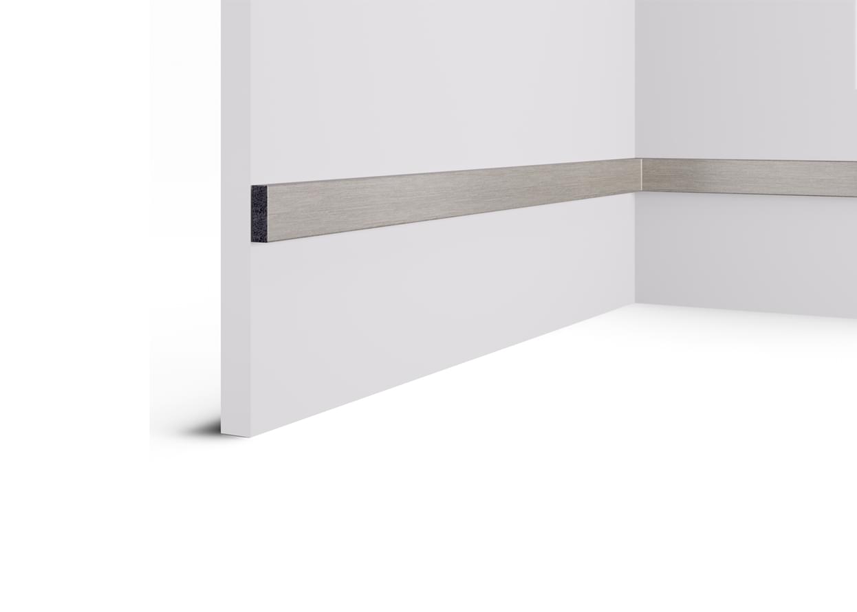 Лепнина Cosca Decor Рейка Рейка 055 Платина Матовая 2000 мм 3x200x1