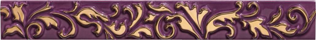 Керамическая плитка Petracers Бордюр Listello Ricciolo Viola 4x32.5