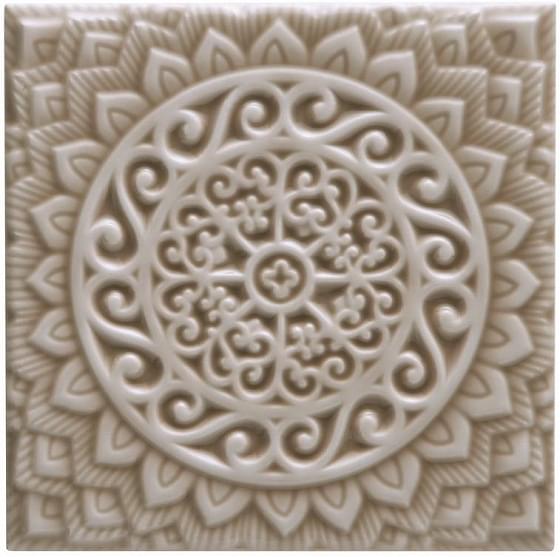 Керамическая плитка Adex Декор Relieve Mandala Universe Silver Sands 14.8x14.8