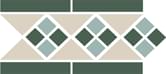 Керамогранит TopCer Бордюр Border Lisbon White Dark Green 15x28