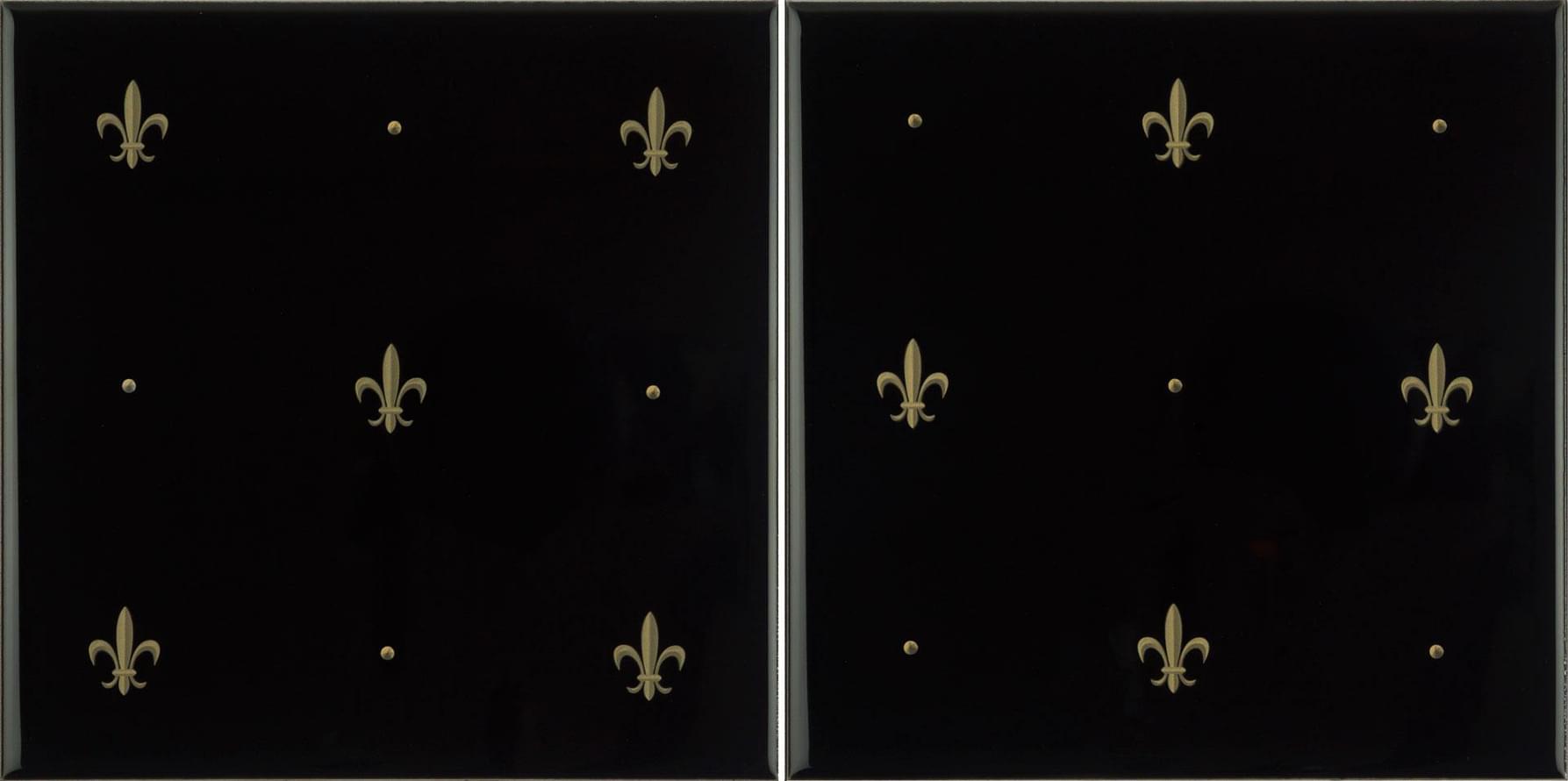 Керамическая плитка Original Style Декор Fleur De Lis Gold Fleur De Lis 15.2x30.4