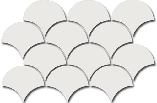 Мозаика Equipe Мозаика Fan Mosaic White Matt 30x43