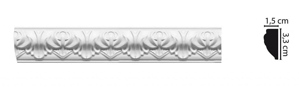 Лепнина Decomaster Молдинг Молдинг С Рисунком D101B 200x3.3x1.5