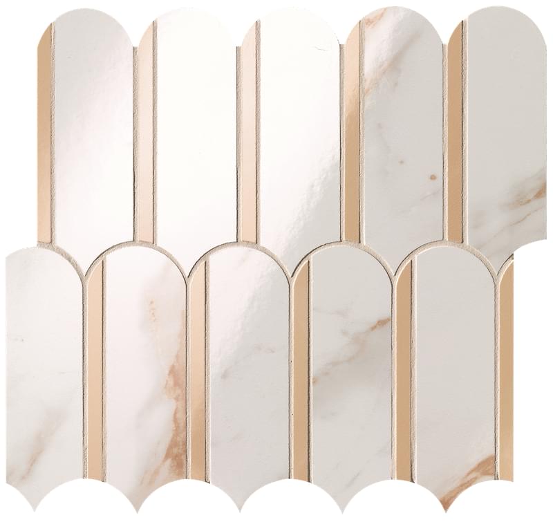 Мозаика Fap Мозаика Calacatta Oro Onice Miele Archs Mosaico 28.2x31