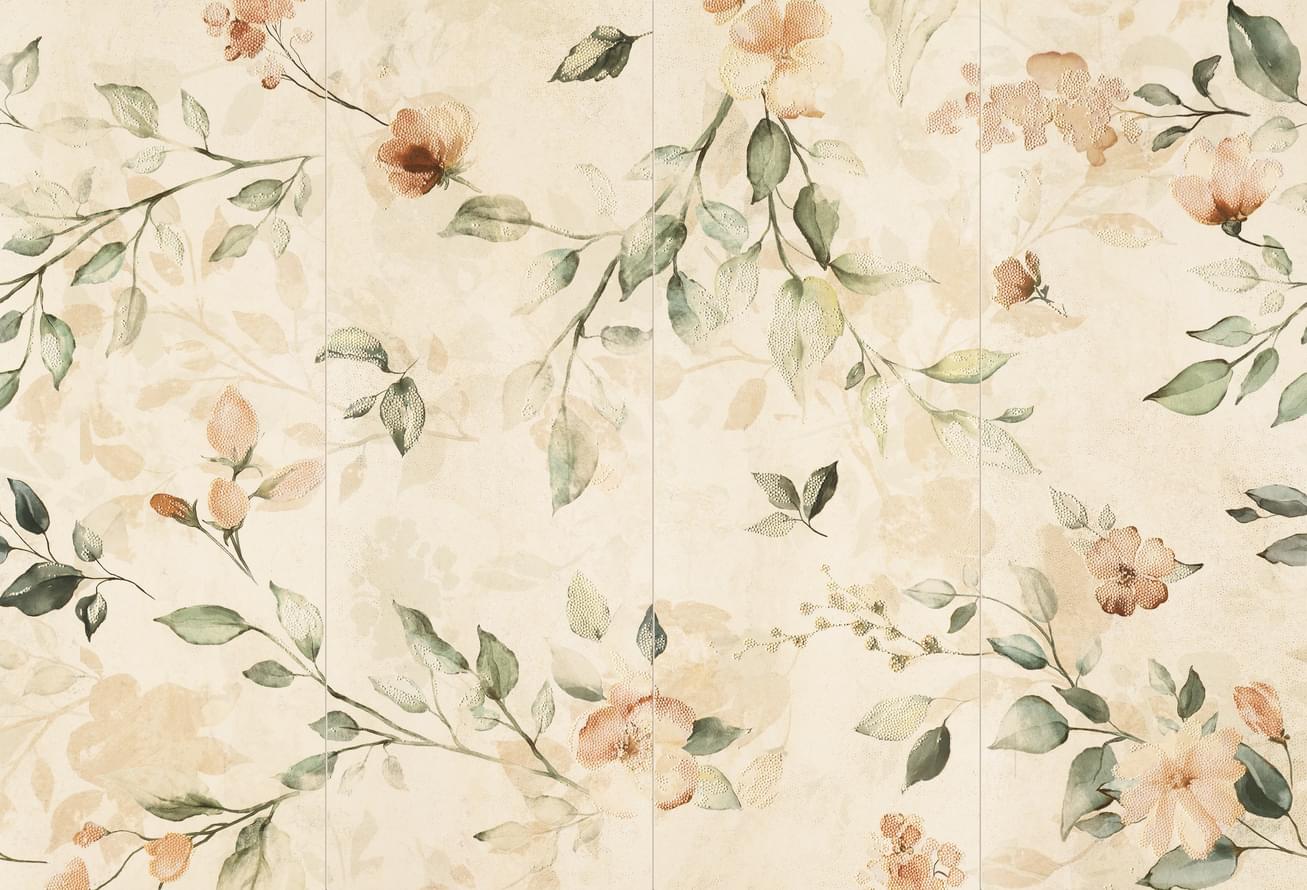 Керамическая плитка Tubadzin Панно Dekor Flower Set 4 Pcs 89.8x132