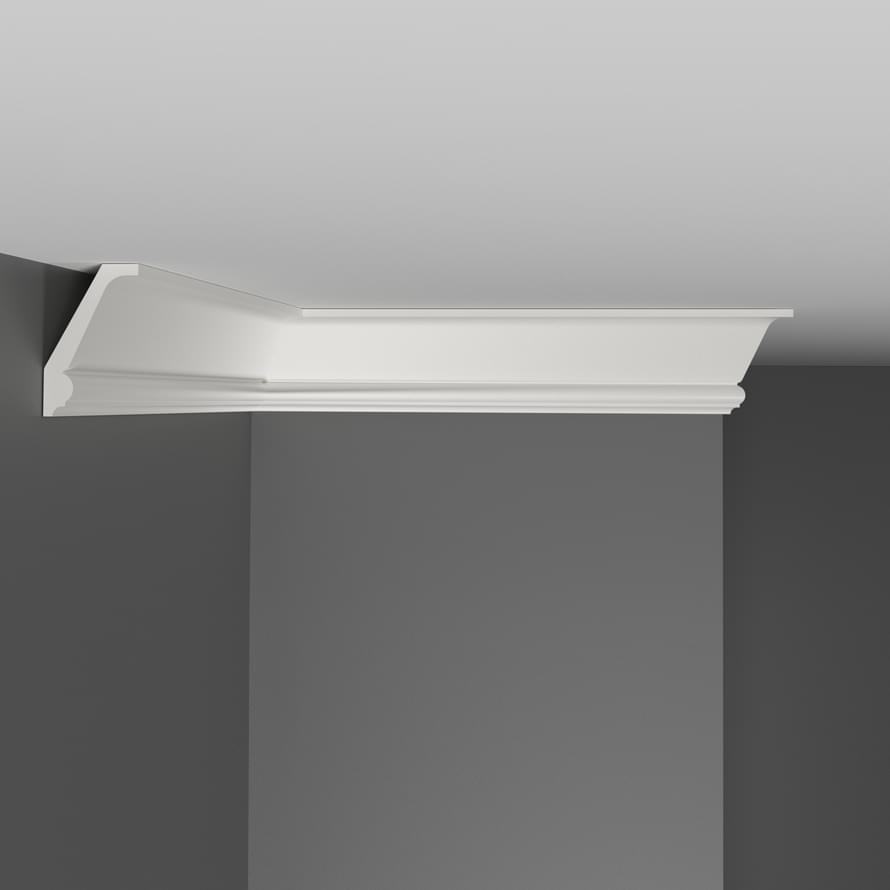 Лепнина Decomaster Плинтус Плинтус Потолочный Гладкий D151 200x4x2.5