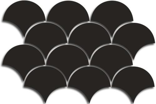 Мозаика Equipe Мозаика Fan Mosaic Black Matt 30x43