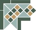 Керамогранит TopCer Бордюр Corner Lisbon Turquoise Dark Green 21.5x21.5