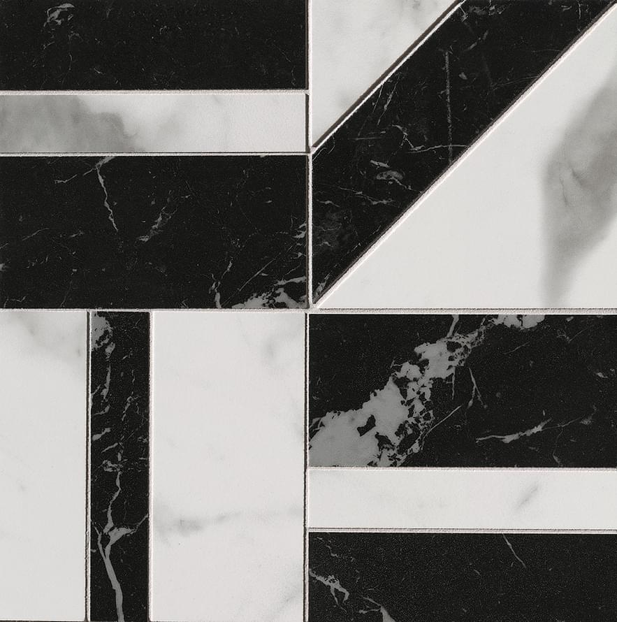 Мозаика Fap Мозаика Carrara Nero Elegante Deco Mosaico 30x30