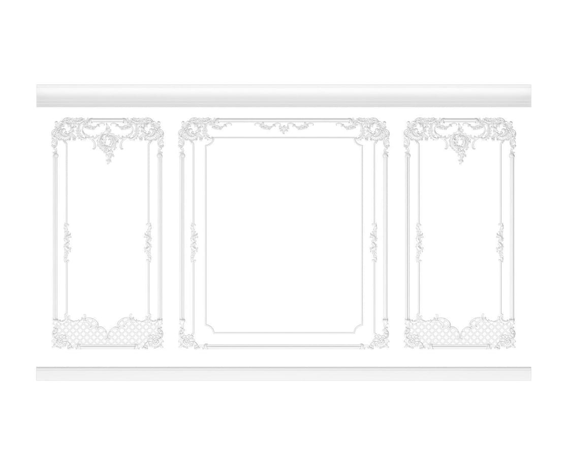 Лепнина Rodecor Декор Стена Вильчковский Ф3 77213RC 500x300x0