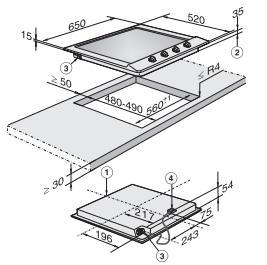 Газовая варочная панель Miele KM 2010