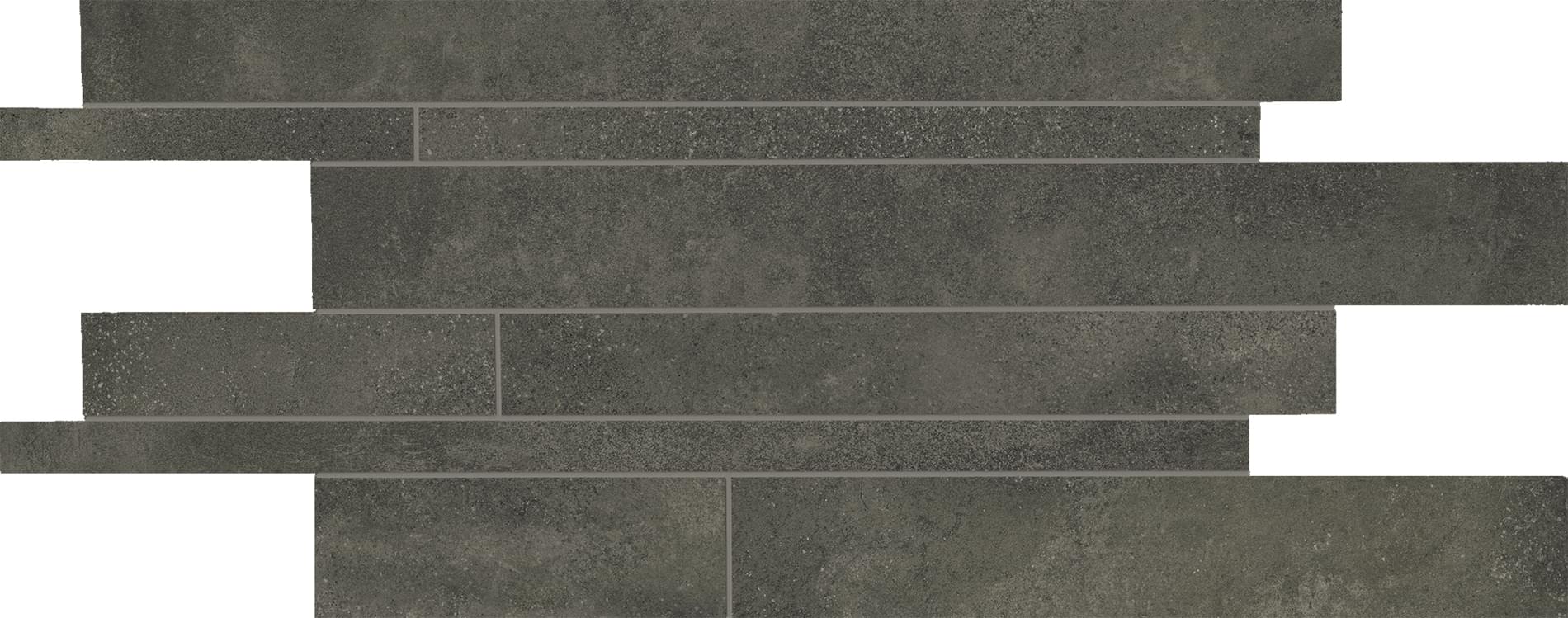 Мозаика Emil Ceramica Мозаика Listelli Sfalsati Black Naturale 30x60