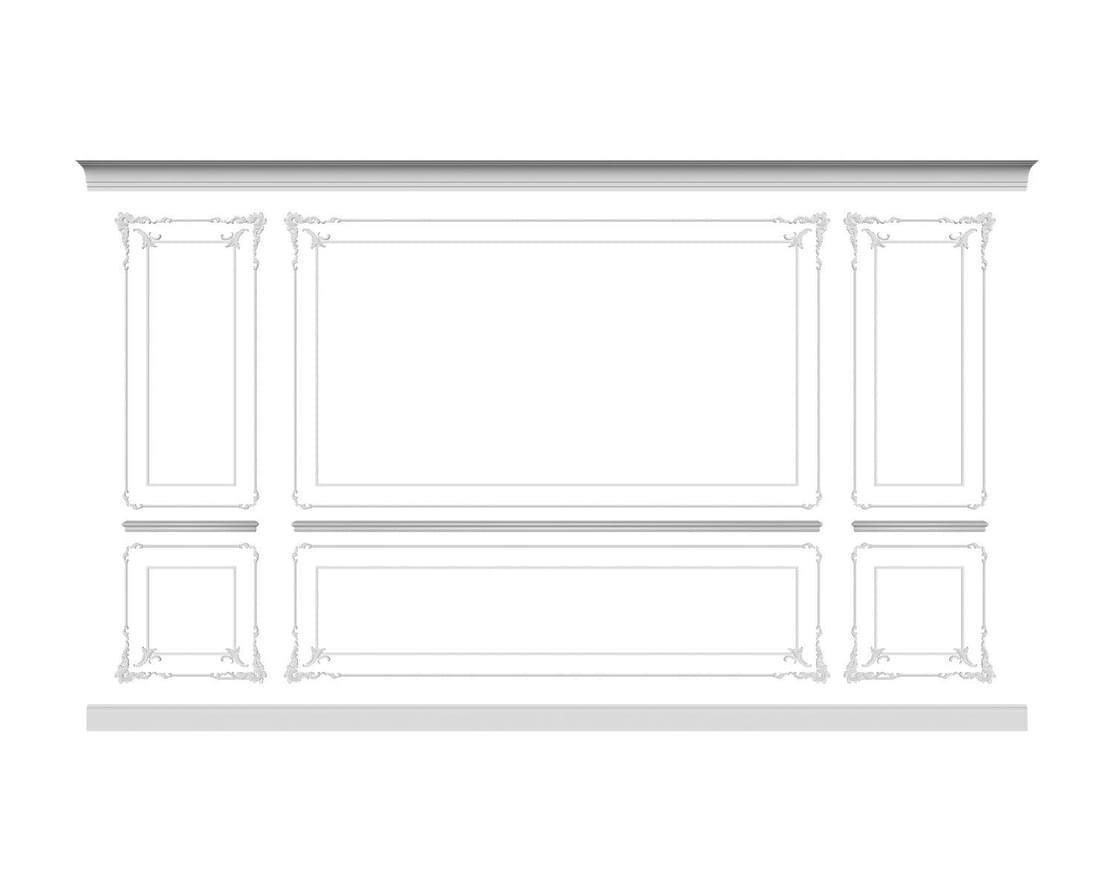 Лепнина Rodecor Декор Стена Растрелли Ф1 77402RC 300x500x0