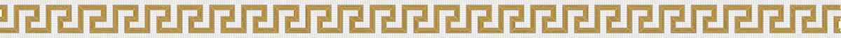 Керамогранит Versace Бордюр Listello Greca Lappato Bianco Oro 2.7x60
