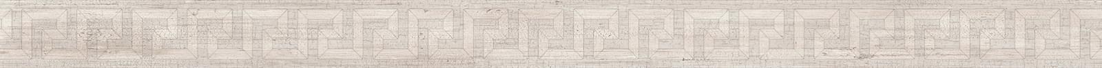 Керамогранит Versace Бордюр Listello Greca Intarsio White 5x80