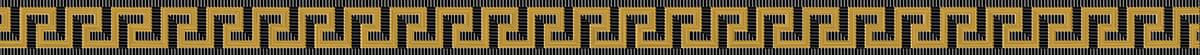 Керамогранит Versace Бордюр Listello Greca Lappato Nero Oro 2.7x60