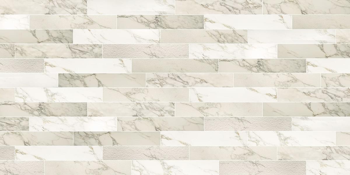Керамогранит Impronta Italgraniti Фон Calacatta Gold Listello Mix 20x120