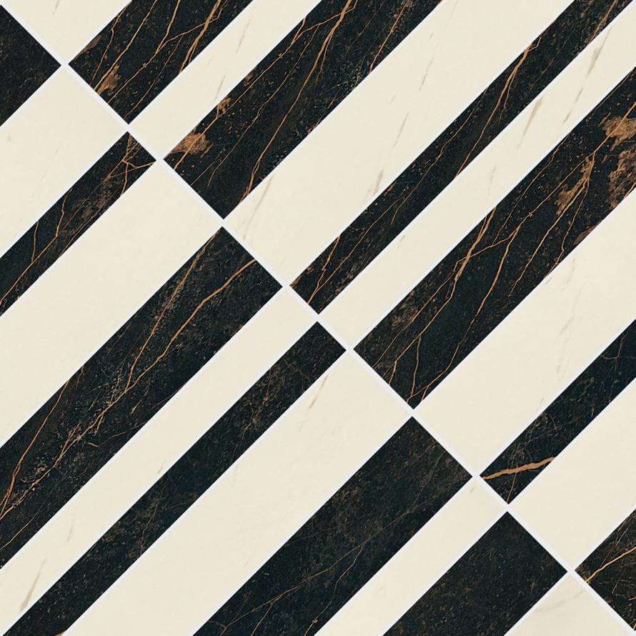 Мозаика Versace Мозаика Mosaico Optical Nero Bianco 58.5x58.5
