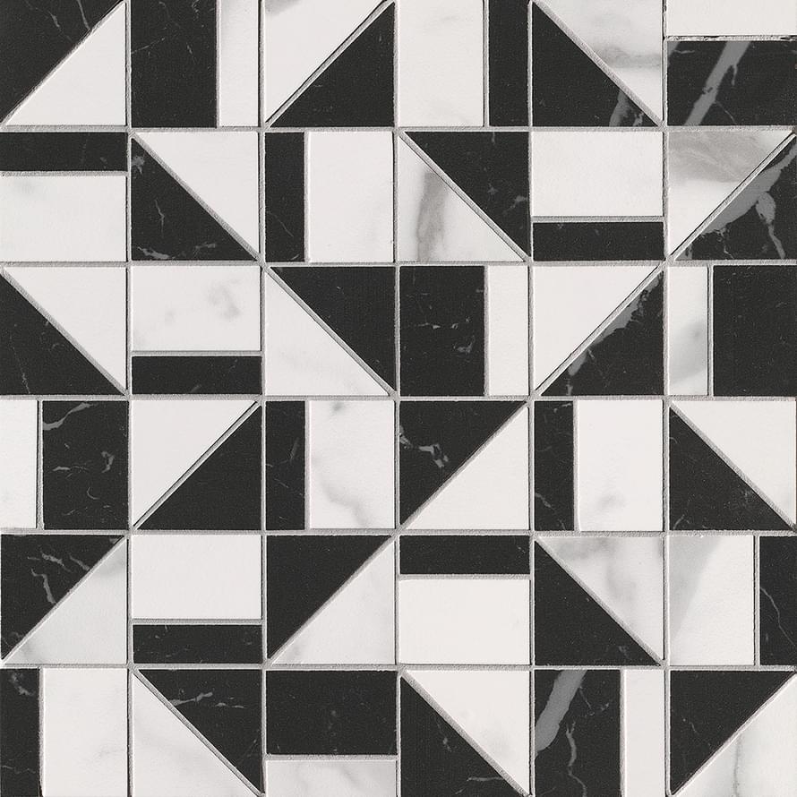Мозаика Fap Мозаика Carrara Superiore Nero Elegante Slash Mosaico 30.5x30.5
