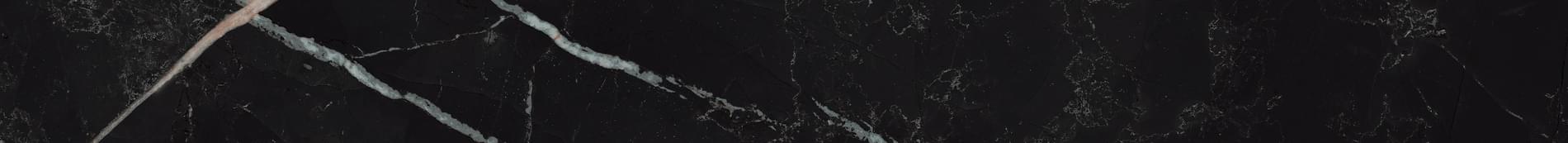 Керамогранит Atlas Concorde Russia Бордюр Calacatta Black Listello Lapp 7.2x80