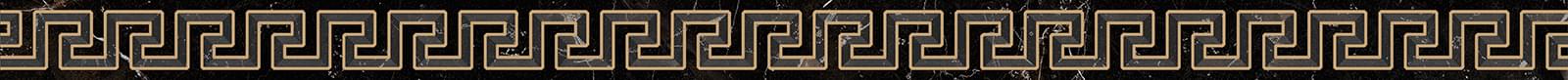 Керамогранит Versace Бордюр Listello Nero Amasante 4x78