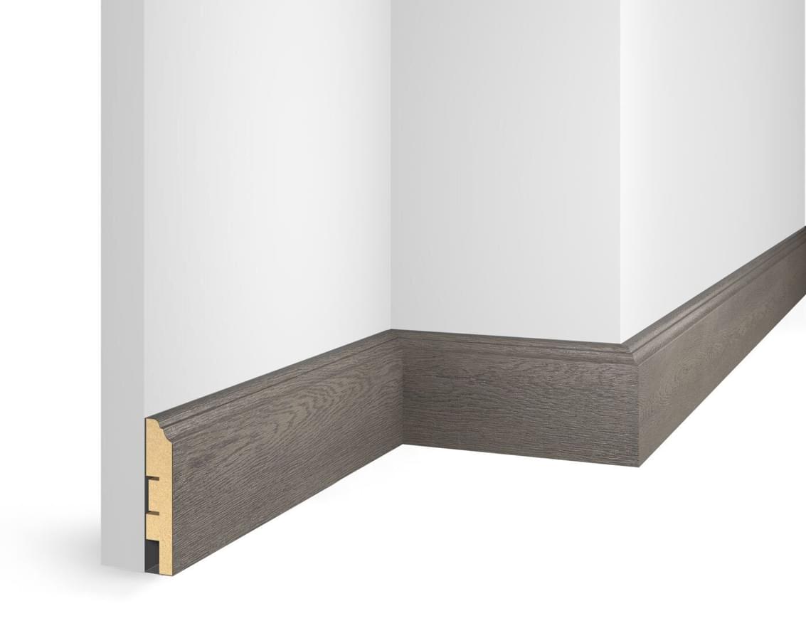 Лепнина Cosca Decor Плинтус ЕP07 NanoFlex Дуб Сицилия 8x240x1.6
