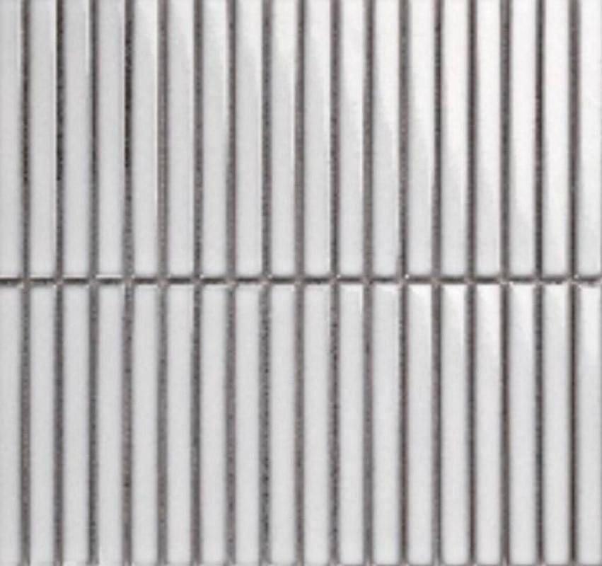 Мозаика Porcelain Mosaic Мозаика Mosaic 1.5Х14.5 Светло Серый Глянцевый 29.4x31.3