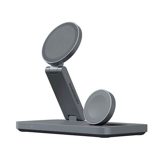 Зарядная станция 3 в 1 Magssory Yoga для Apple Qi2 Midnight