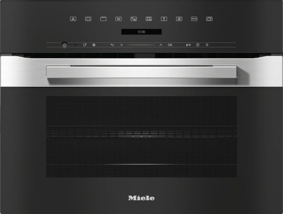 Духовой шкаф компактный с СВЧ Miele H7240BM CLST сталь