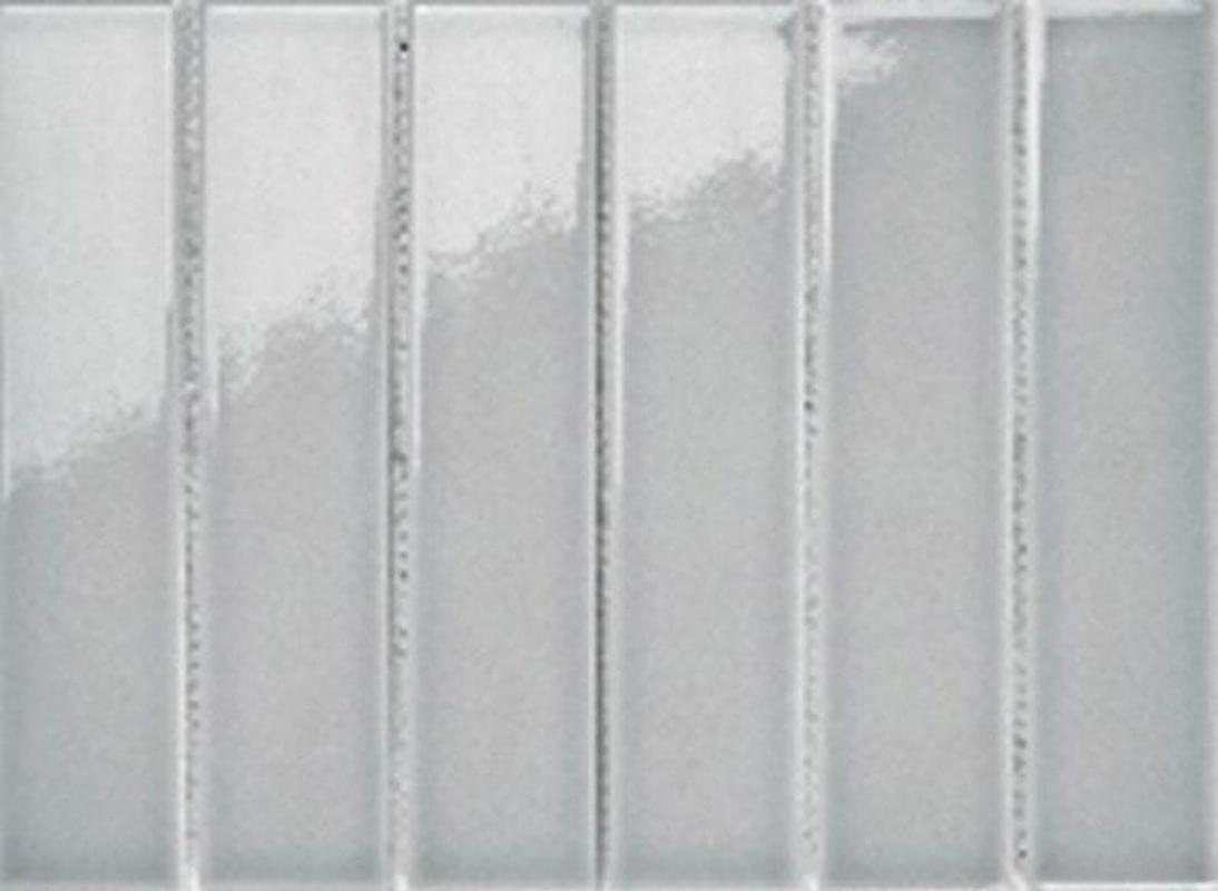 Мозаика Porcelain Mosaic Мозаика Mosaic 4.5X19.5 Серая Глянцевая 19.5x28.8