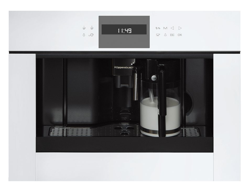 Кофемашина Kuppersbusch CKV 6550.0 W белое стекло