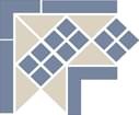TopCer Octagon Corner Lisbon White Blue