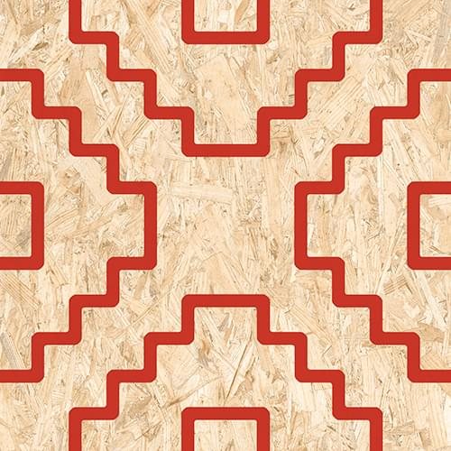 Керамогранит Vives Декор Seriaki R Natural Rojo 59.3x59.3