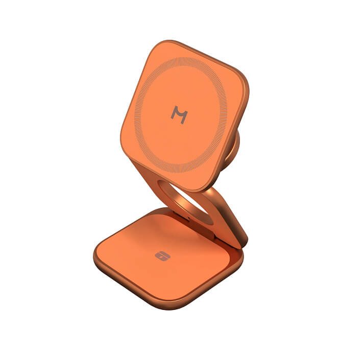 Складное беспроводное зарядное устройство 3 в 1 Magssory Fold Ultra для Apple Orange