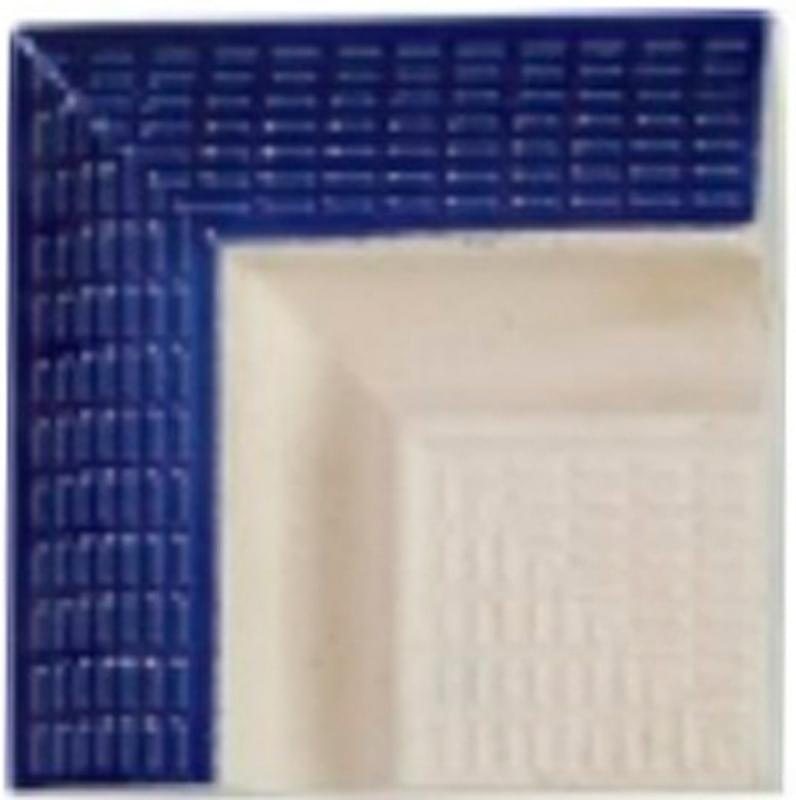 Керамогранит Porcelain Mosaic Спецэлемент Угловой Элемент Y15 Бежевый Синий Zz 11.5x11.5