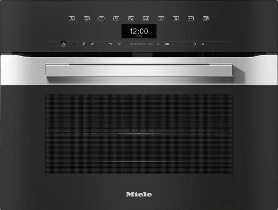 Духовой шкаф компактный с СВЧ Miele H 7440 BM CLST сталь