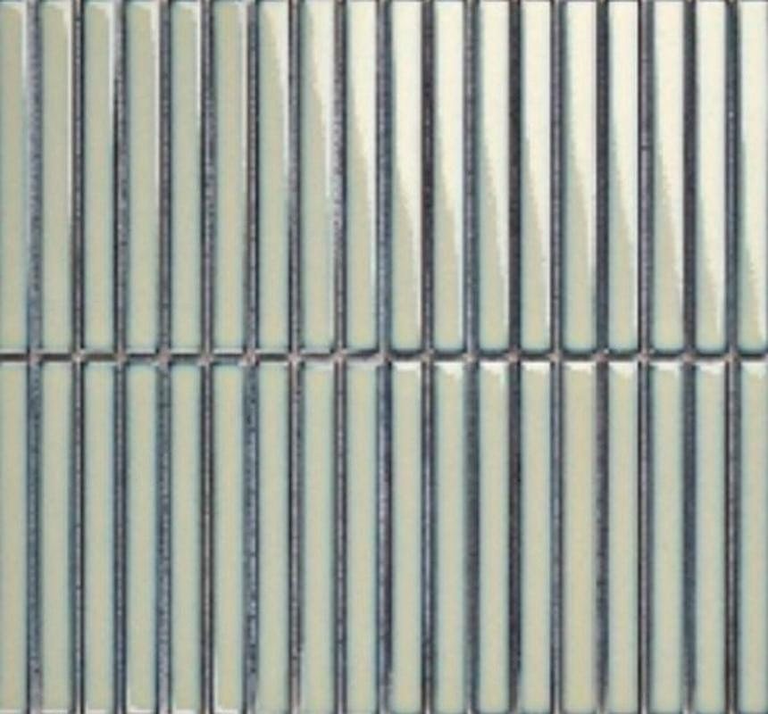 Мозаика Porcelain Mosaic Мозаика Mosaic 1.5Х14.5 Салатный Глянцевый 29.4x31.3